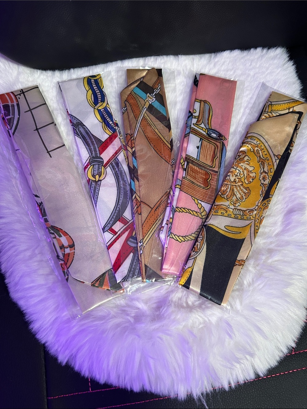 Silk-Print Skinny Headbands - Multi Color
